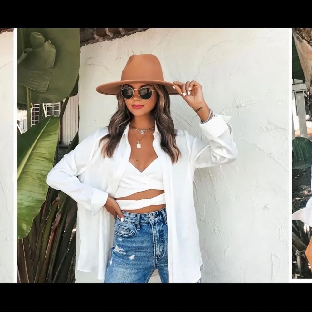 VICI X Jill Button Down Silk Blouse - Picture 1 of 3